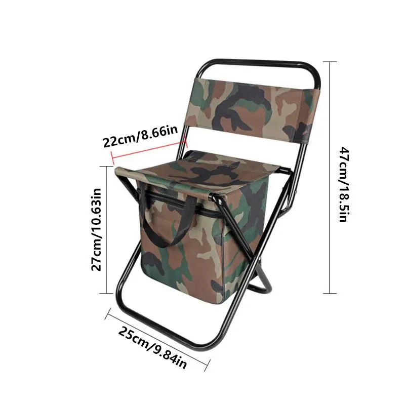 3 in 1 Foldable Camping Chair, Portable Camping Chair with Storage Bag, Outdoor Furniture for Camping, Fishing, Hiking, Picnic