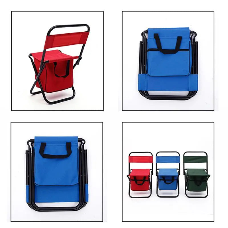 3 in 1 Foldable Camping Chair, Portable Camping Chair with Storage Bag, Outdoor Furniture for Camping, Fishing, Hiking, Picnic